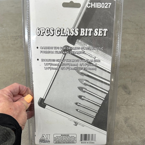 6pcs Red Glass Bit Set - Picture 2 of 3